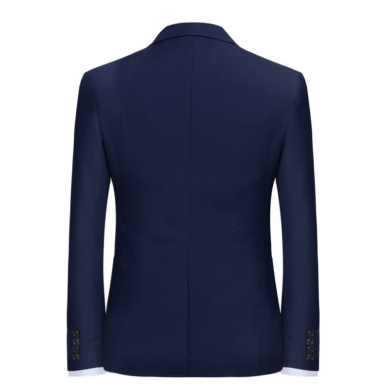 YFFUSHI Slim Fit 2 Piece Suit For Men One Button Casual/Formal/Wedding Tuxedo,Navy,Medium - Image 2